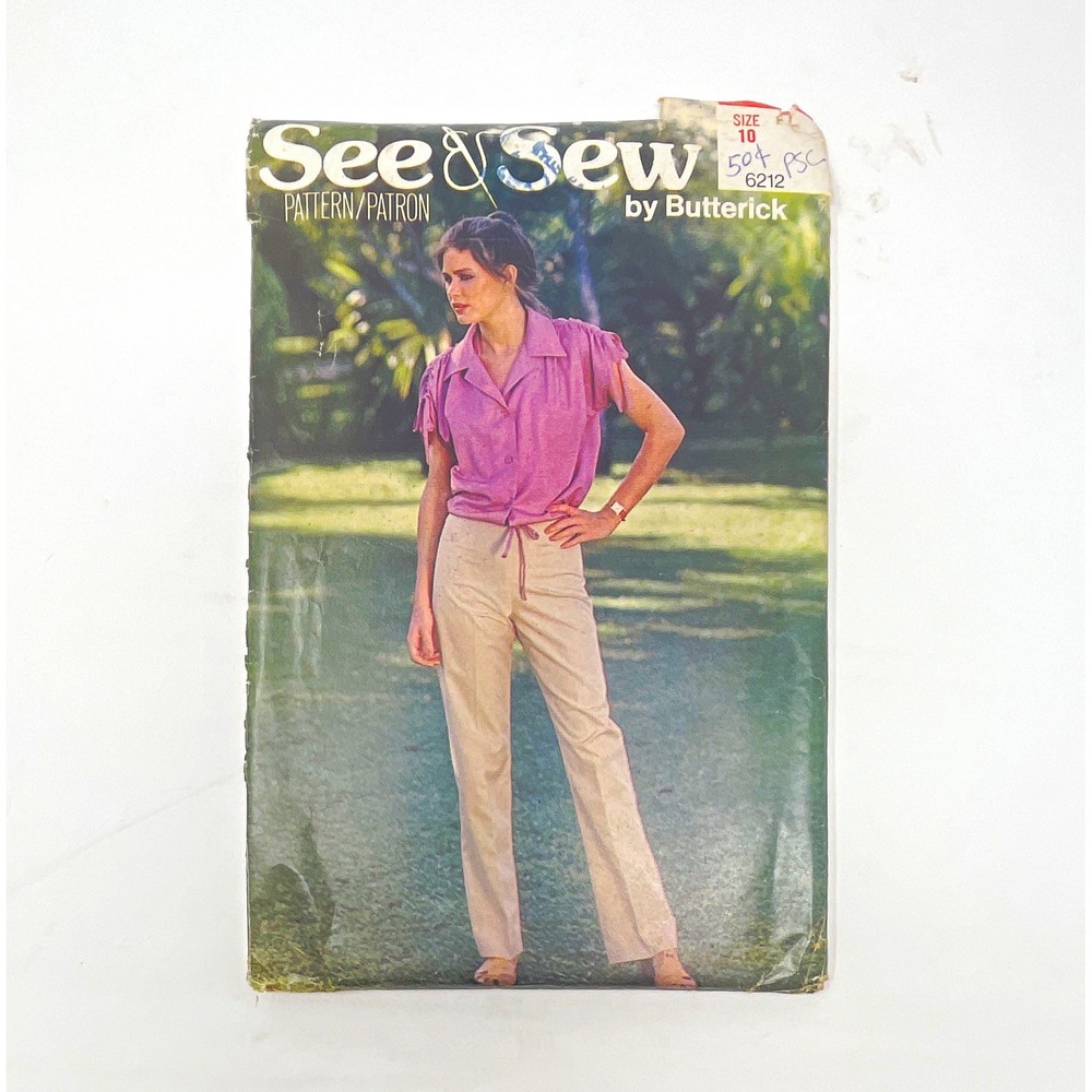 Butterick‎ See & Sew 6212 Vintage Women’s Top & Pants Sewing Pattern Sz10